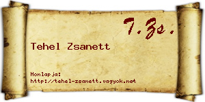 Tehel Zsanett névjegykártya